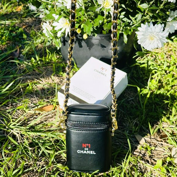 Chanel No. 1 GWP Black Crossbody Hard Sided Lipstick/Card/Cash/Key Case NEW - Picture 1 of 14